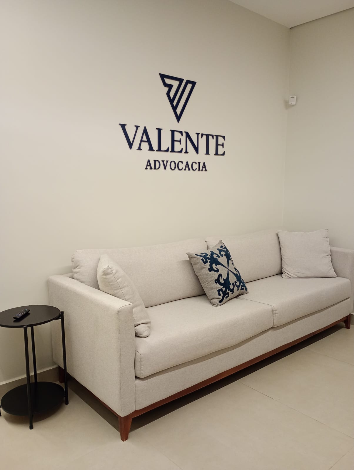 Recepção do escritório Valente Advocacia
